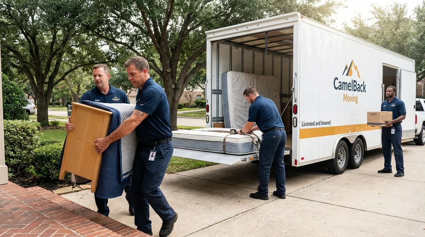 Crew loading residential truck for cross-state move from Gunnison, CO